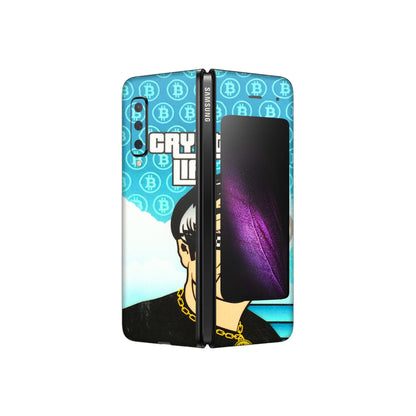 Samsung M/F/Note/Flip and C Phone Skins (All Models) - Crypto Thug Life - 3D Embossed Finish (L-179) Samsung Galaxy Fold