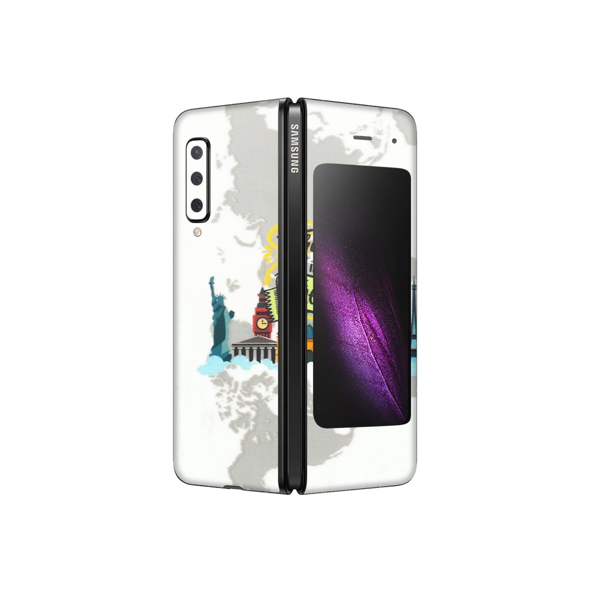 Samsung M/F/Note/Flip and C Phone Skins (All Models) - Travel Therapy - 3D Embossed Finish (L-199) Samsung Galaxy Fold