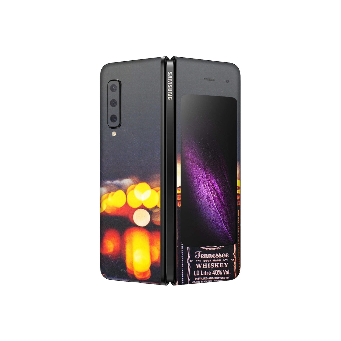 Samsung M/F/Note/Flip and C Phone Skins (All Models) - JD Whiskey Bottle - 3D Embossed Finish (L-20) Samsung Galaxy Fold