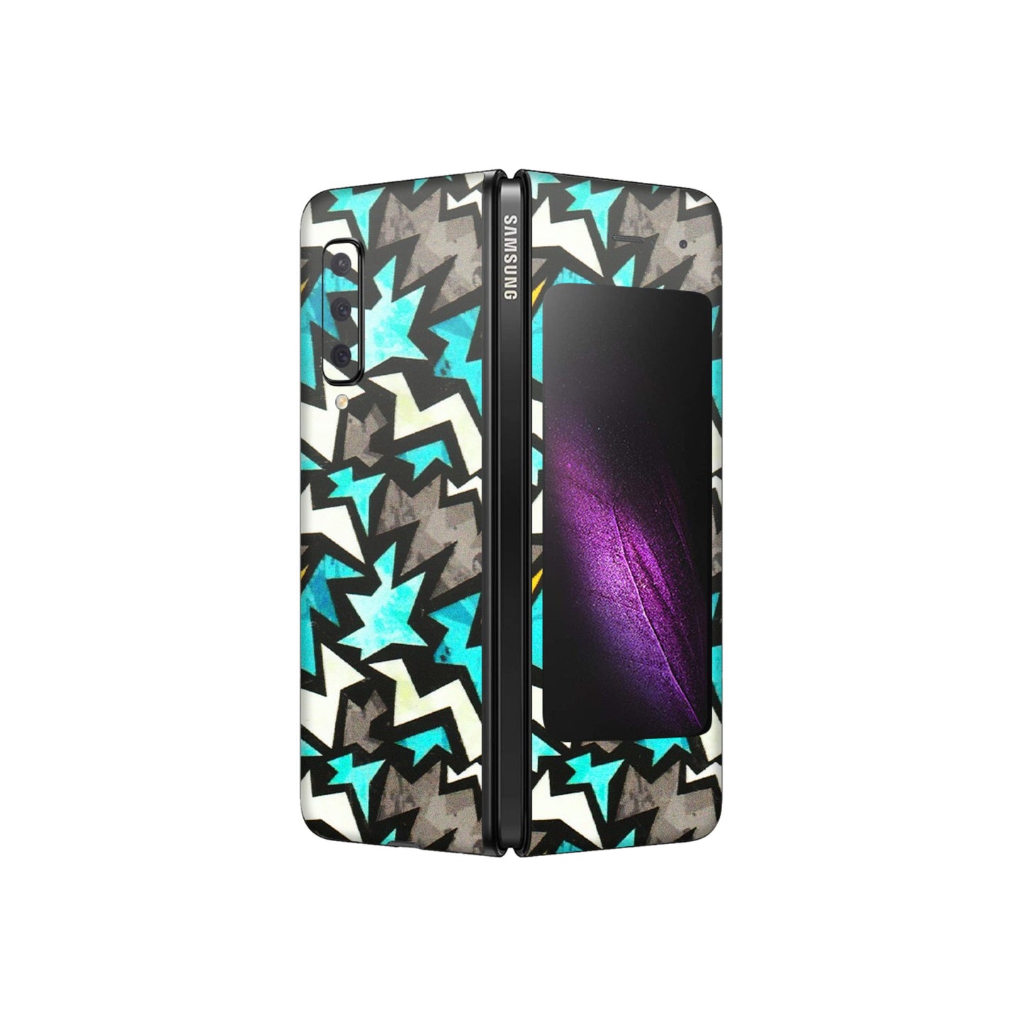 Samsung M/F/Note/Flip and C Phone Skins (All Models) - Funky Zig Zag - 3D Embossed Finish (L-223) Samsung Galaxy Fold