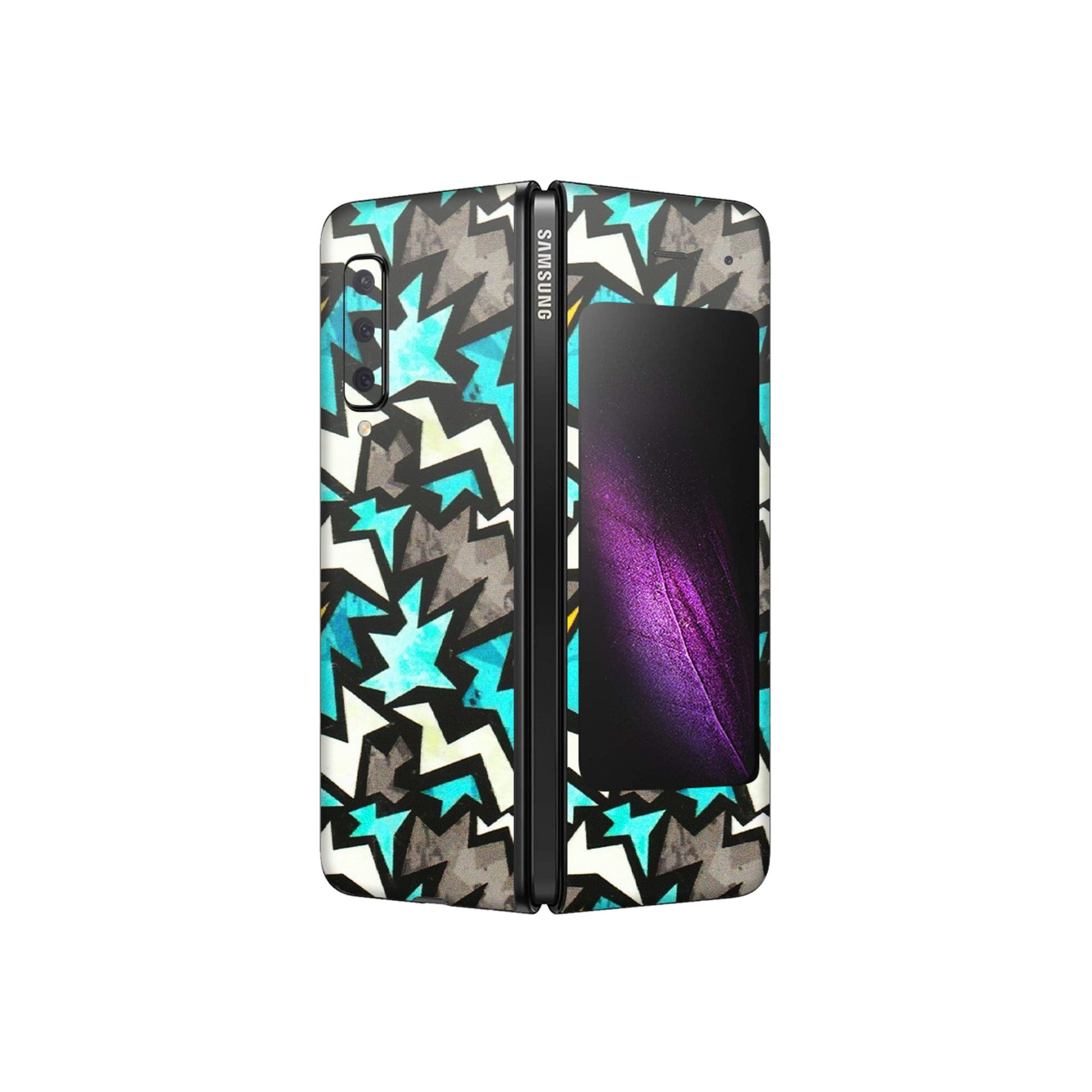 Samsung M/F/Note/Flip and C Phone Skins (All Models) - Funky Zig Zag - 3D Embossed Finish (L-223) Samsung Galaxy Fold