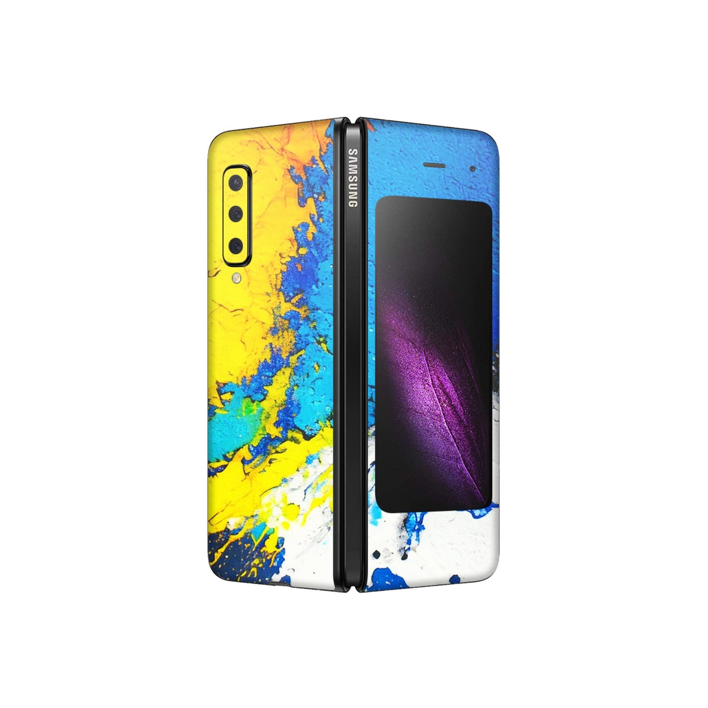 Samsung M/F/Note/Flip and C Phone Skins (All Models) - Acrylic Paint Spill - 3D Embossed Finish (L-229) Samsung Galaxy Fold