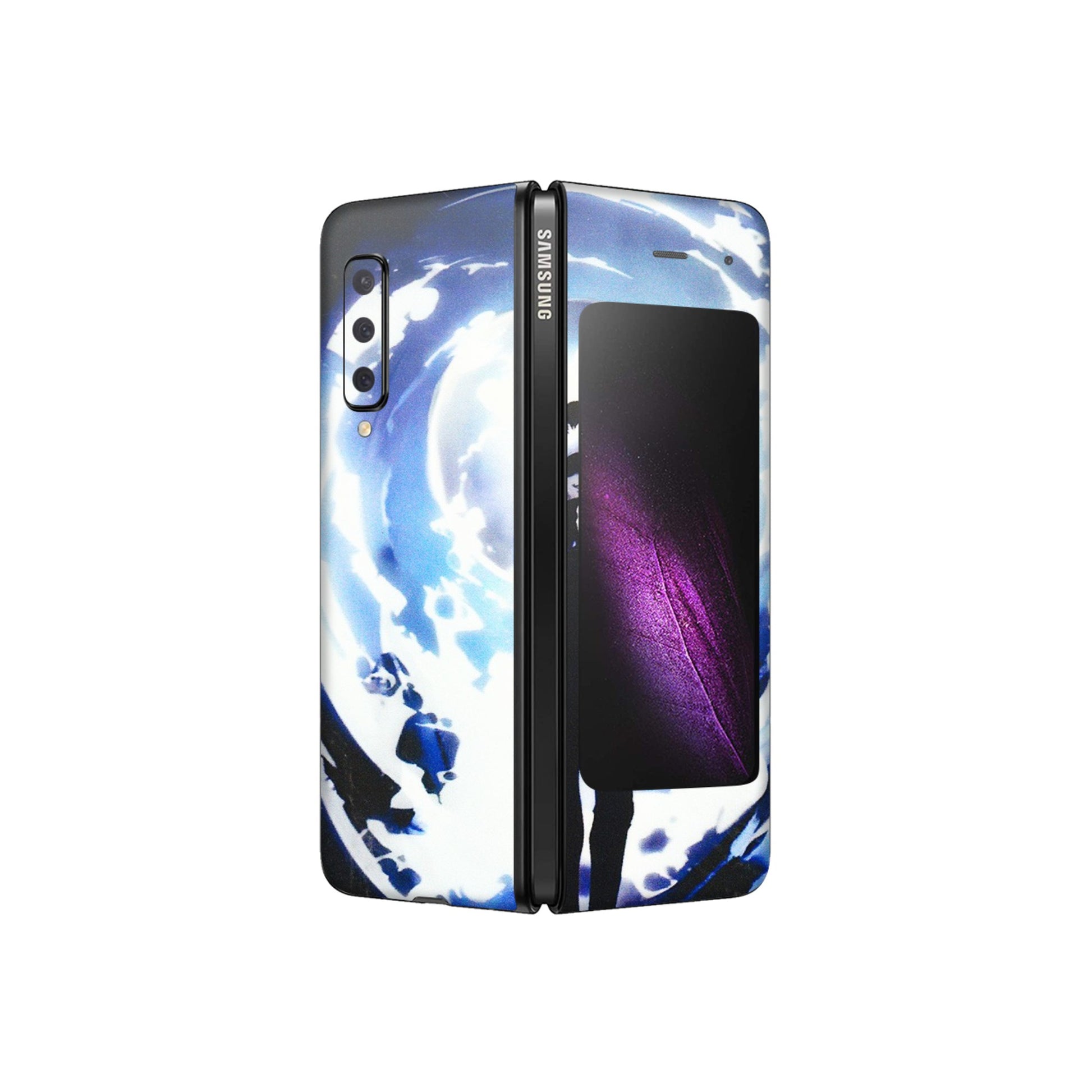 Samsung M/F/Note/Flip and C Phone Skins (All Models) - Satoru Gojo Dark Blue - 3D Embossed Finish (L-235) Samsung Galaxy Fold