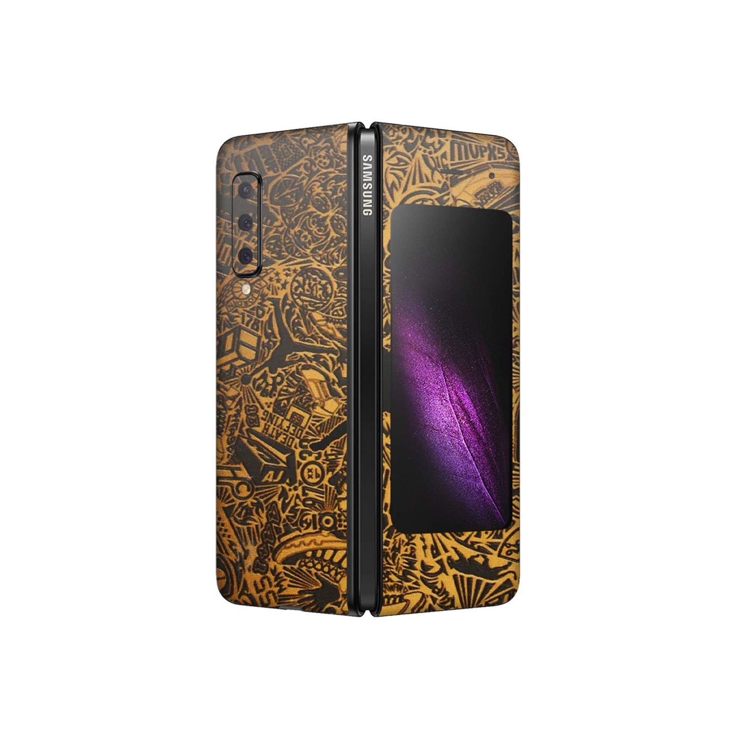 Samsung M/F/Note/Flip and C Phone Skins (All Models) - Premium Gold Basketball Player - 3D Embossed Finish (L-236) Samsung Galaxy Fold