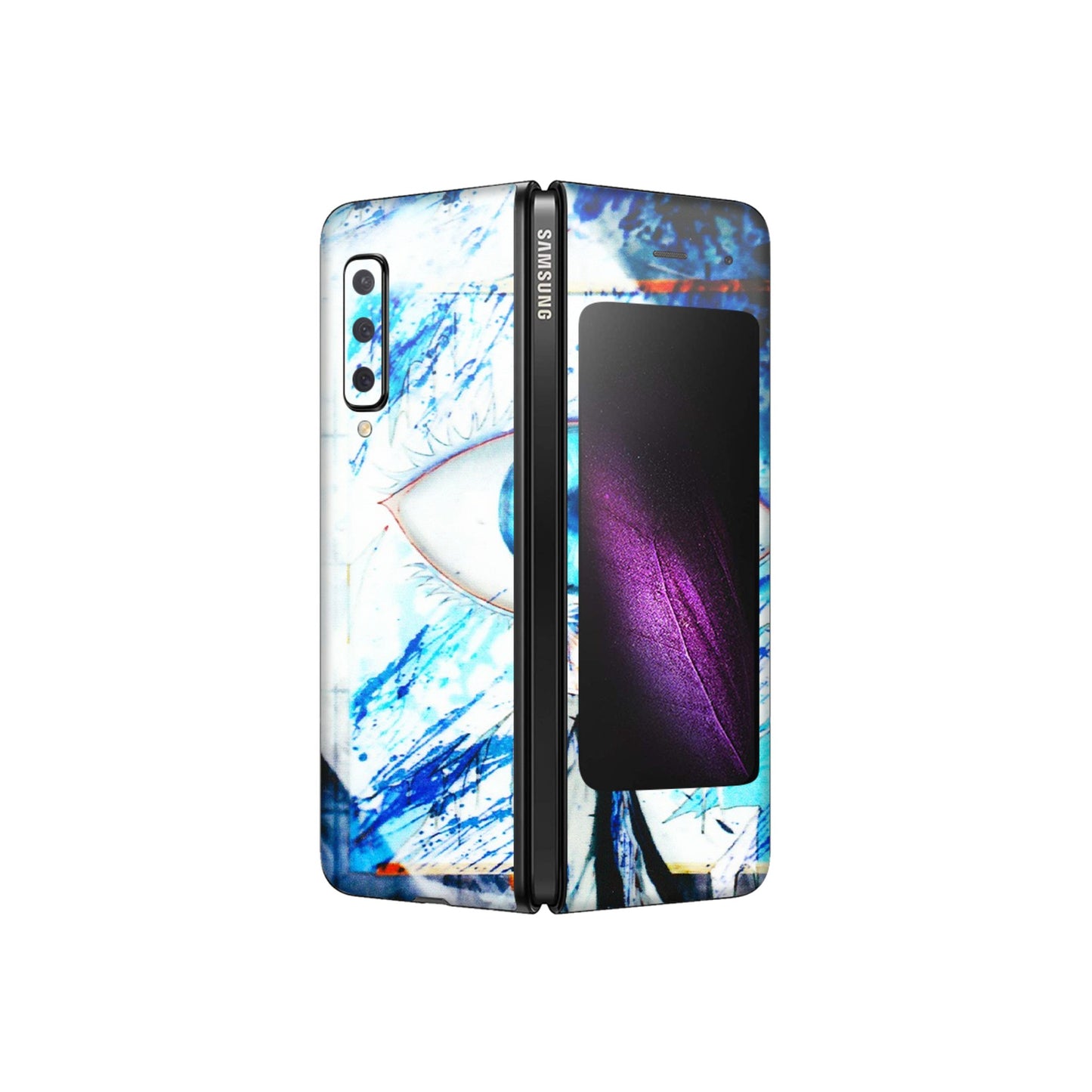 Samsung M/F/Note/Flip and C Phone Skins (All Models) - Gojo Satoru evil eye - 3D Embossed Finish (L-239) Samsung Galaxy Fold