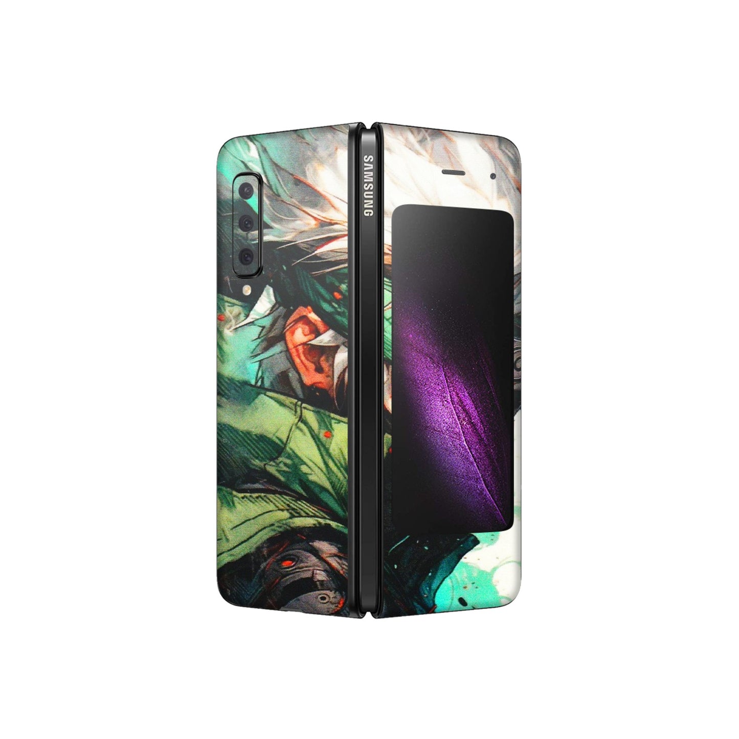 Samsung M/F/Note/Flip and C Phone Skins (All Models) - Kakashi Side Profile - 3D Embossed Finish (L-249) Samsung Galaxy Fold