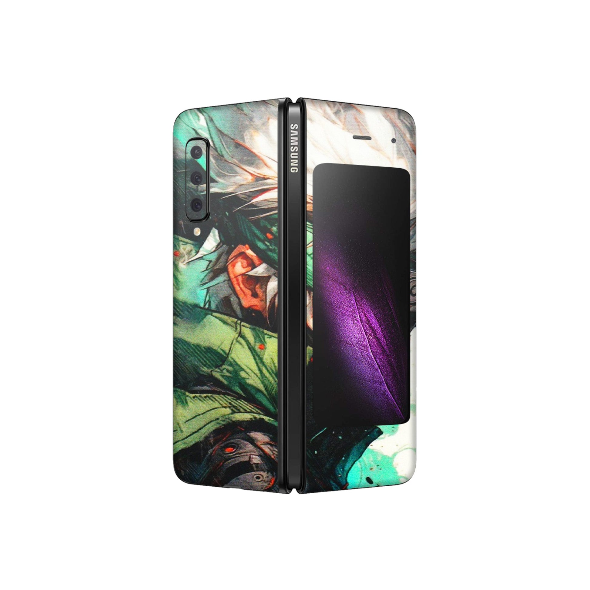 Samsung M/F/Note/Flip and C Phone Skins (All Models) - Kakashi Side Profile - 3D Embossed Finish (L-249) Samsung Galaxy Fold