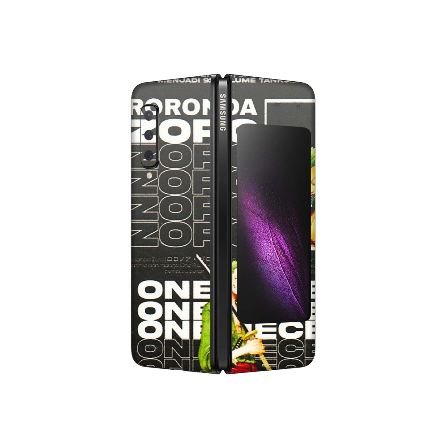 Samsung M/F/Note/Flip and C Phone Skins (All Models) - One Piece Zoro - 3D Embossed Finish (L-250) Samsung Galaxy Fold