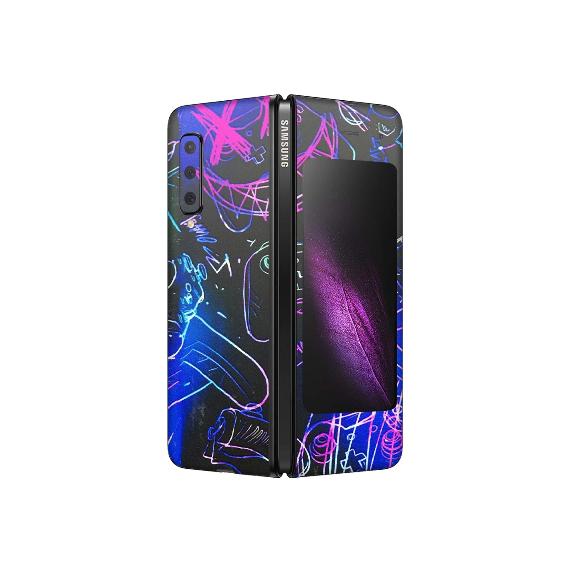 Samsung M/F/Note/Flip and C Phone Skins (All Models) - Gamers Paradise - 3D Embossed Finish (L-258) Samsung Galaxy Fold