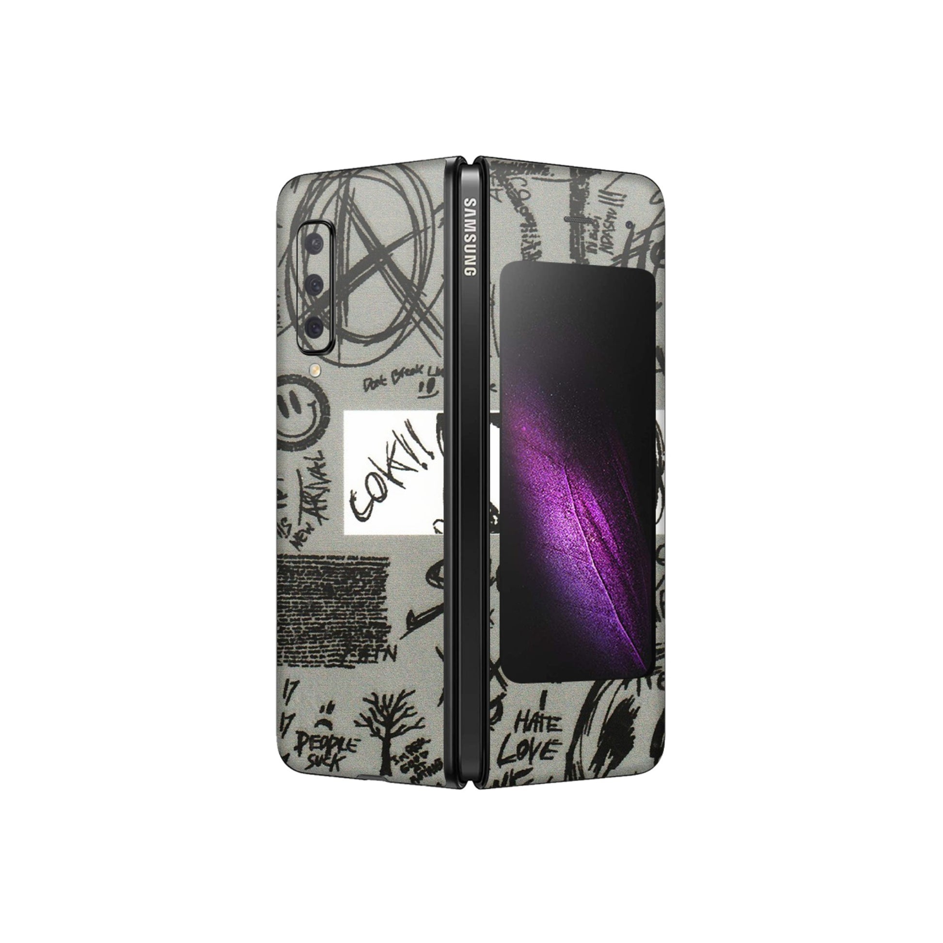 Samsung M/F/Note/Flip and C Phone Skins (All Models) - Never Have Love Anime - 3D Embossed Finish (L-260) Samsung Galaxy Fold