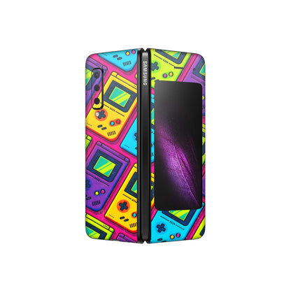 Samsung M/F/Note/Flip and C Phone Skins (All Models) - Gameboy Colourful - 3D Embossed Finish (L-266) Samsung Galaxy Fold