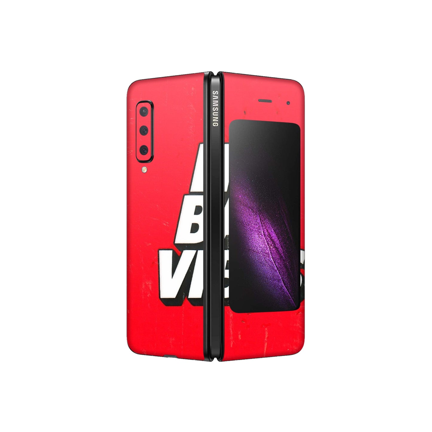 Samsung M/F/Note/Flip and C Phone Skins (All Models) - No Bad Vibes - 3D Embossed Finish (L-280) Samsung Galaxy Fold