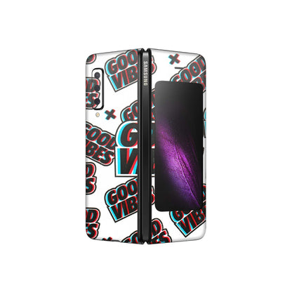 Samsung M/F/Note/Flip and C Phone Skins (All Models) - Good Vibes - 3D Embossed Finish (L-282) Samsung Galaxy Fold