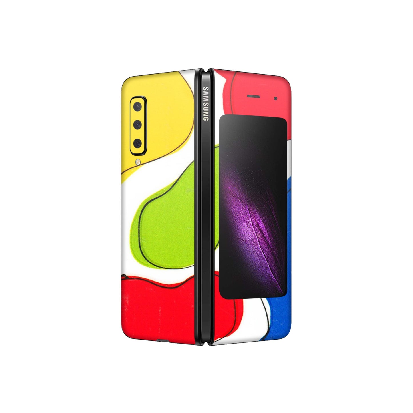 Samsung M/F/Note/Flip and C Phone Skins (All Models) - RGB Colour Paint - 3D Embossed Finish (L-284) Samsung Galaxy Fold