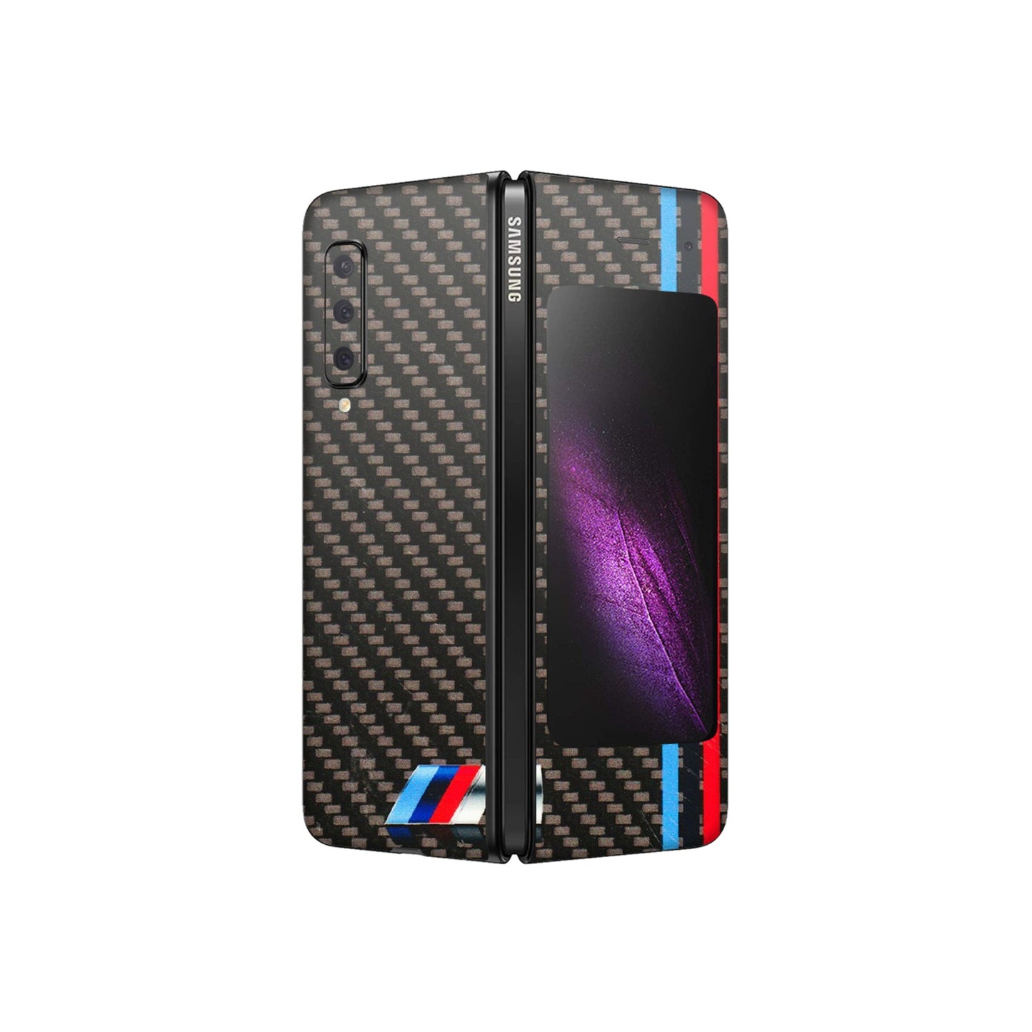 Samsung M/F/Note/Flip and C Phone Skins (All Models) - BM Carbon Fiber Feels - 3D Embossed Finish (L-38) Samsung Galaxy Fold