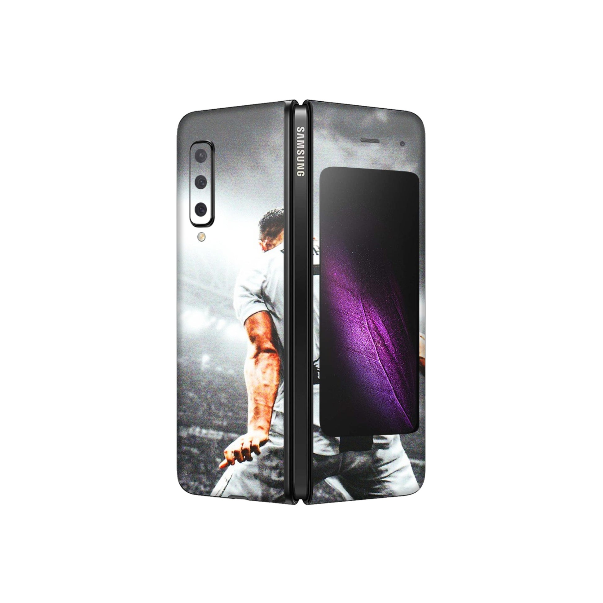 Samsung M/F/Note/Flip and C Phone Skins (All Models) - Ronaldo CR7 Crazy - 3D Embossed Finish (L-44) Samsung Galaxy Fold