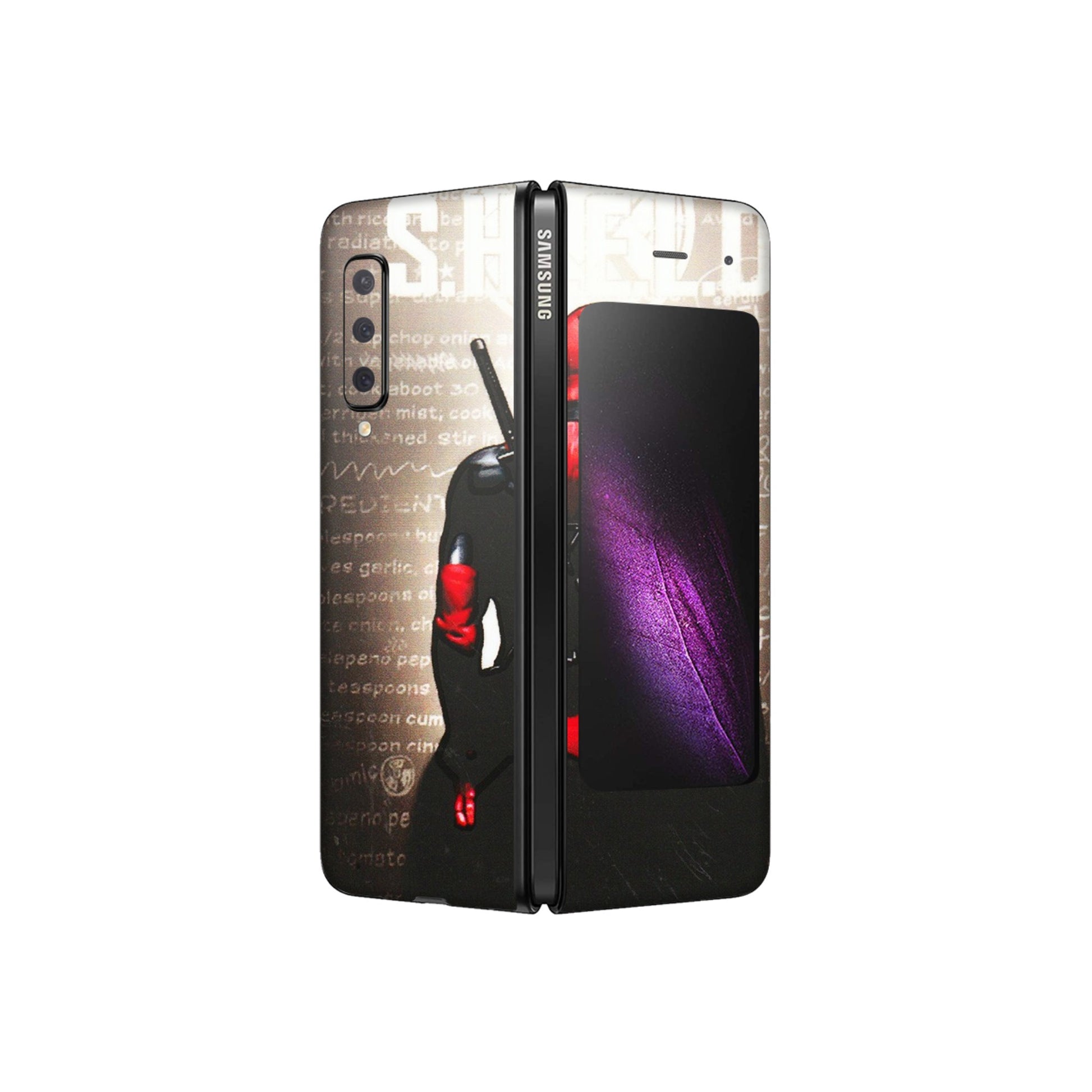 Samsung M/F/Note/Flip and C Phone Skins (All Models) - Deadpool - 3D Embossed Finish (L-56) Samsung Galaxy Fold
