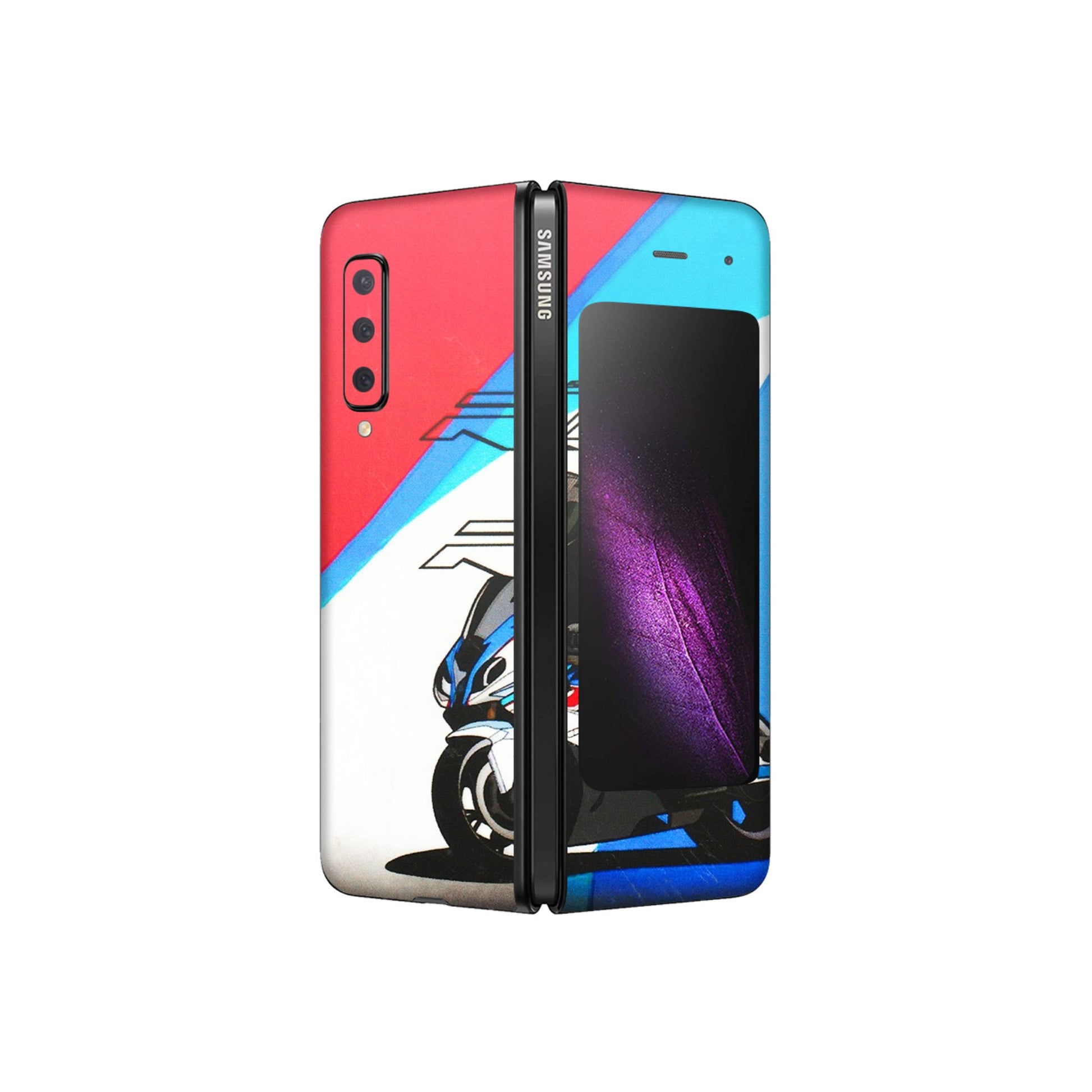 Samsung M/F/Note/Flip and C Phone Skins (All Models) - Bikers Love - 3D Embossed Finish (L-58) Samsung Galaxy Fold