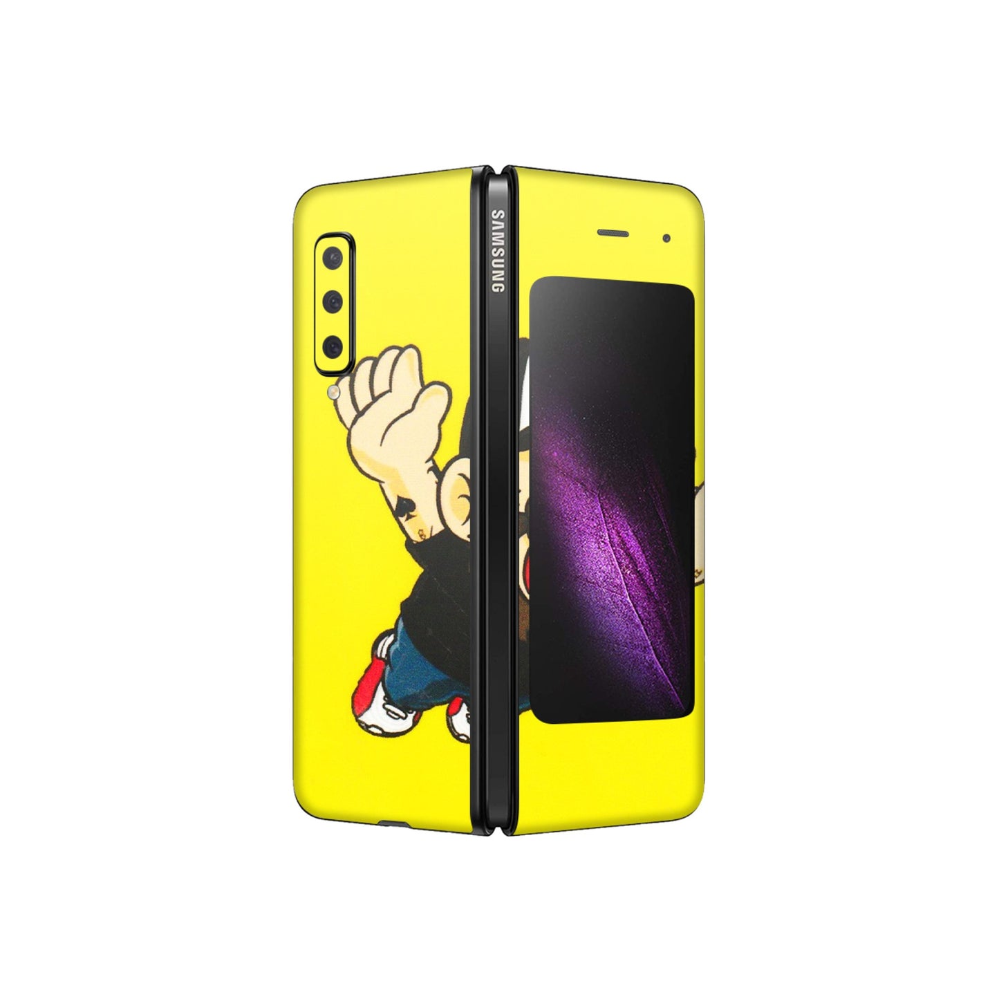 Samsung M/F/Note/Flip and C Phone Skins (All Models) - Flying Beardo - 3D Embossed Finish (L-60) Samsung Galaxy Fold