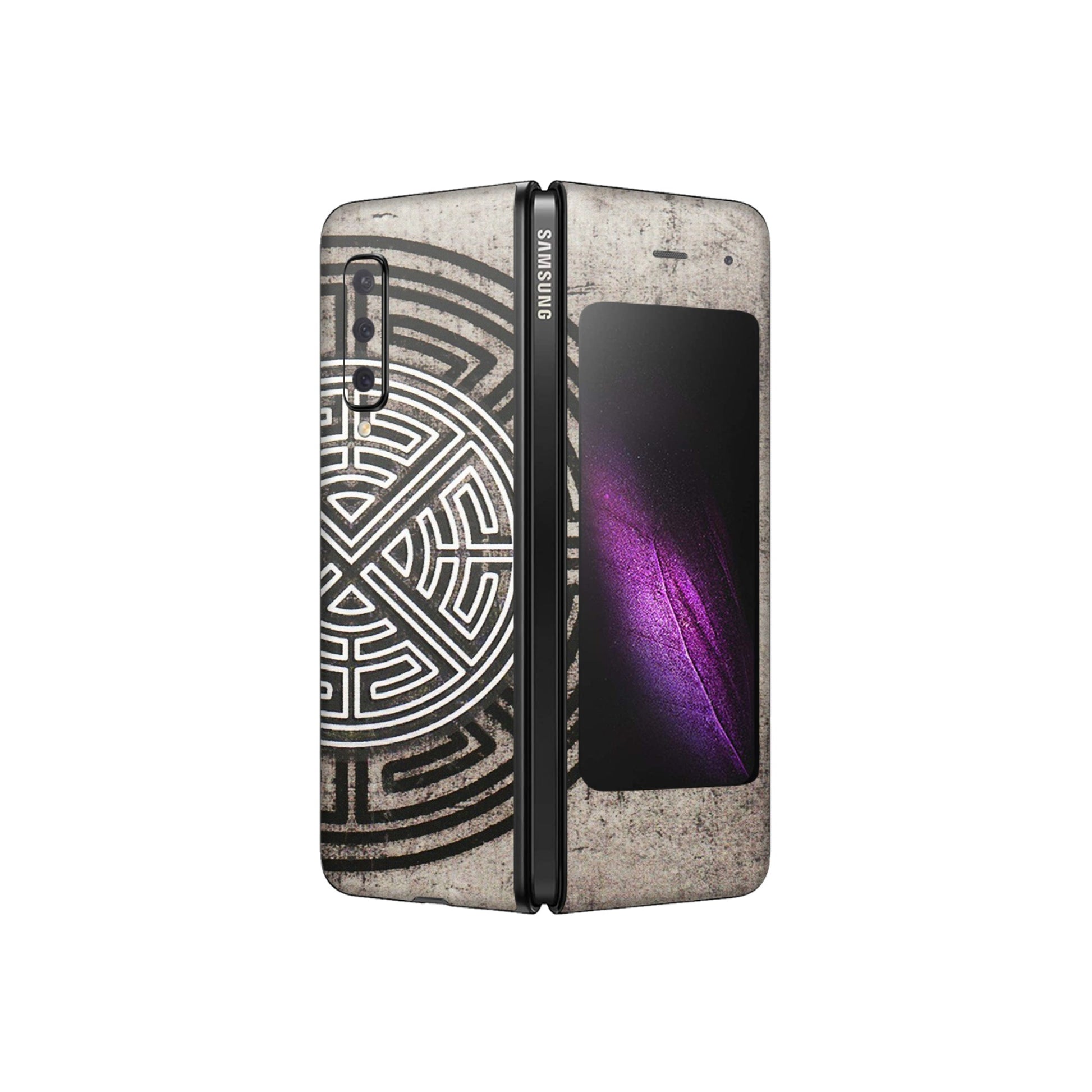 Samsung M/F/Note/Flip and C Phone Skins (All Models) - Mysterious Circular Design - 3D Embossed Finish (L-63) Samsung Galaxy Fold