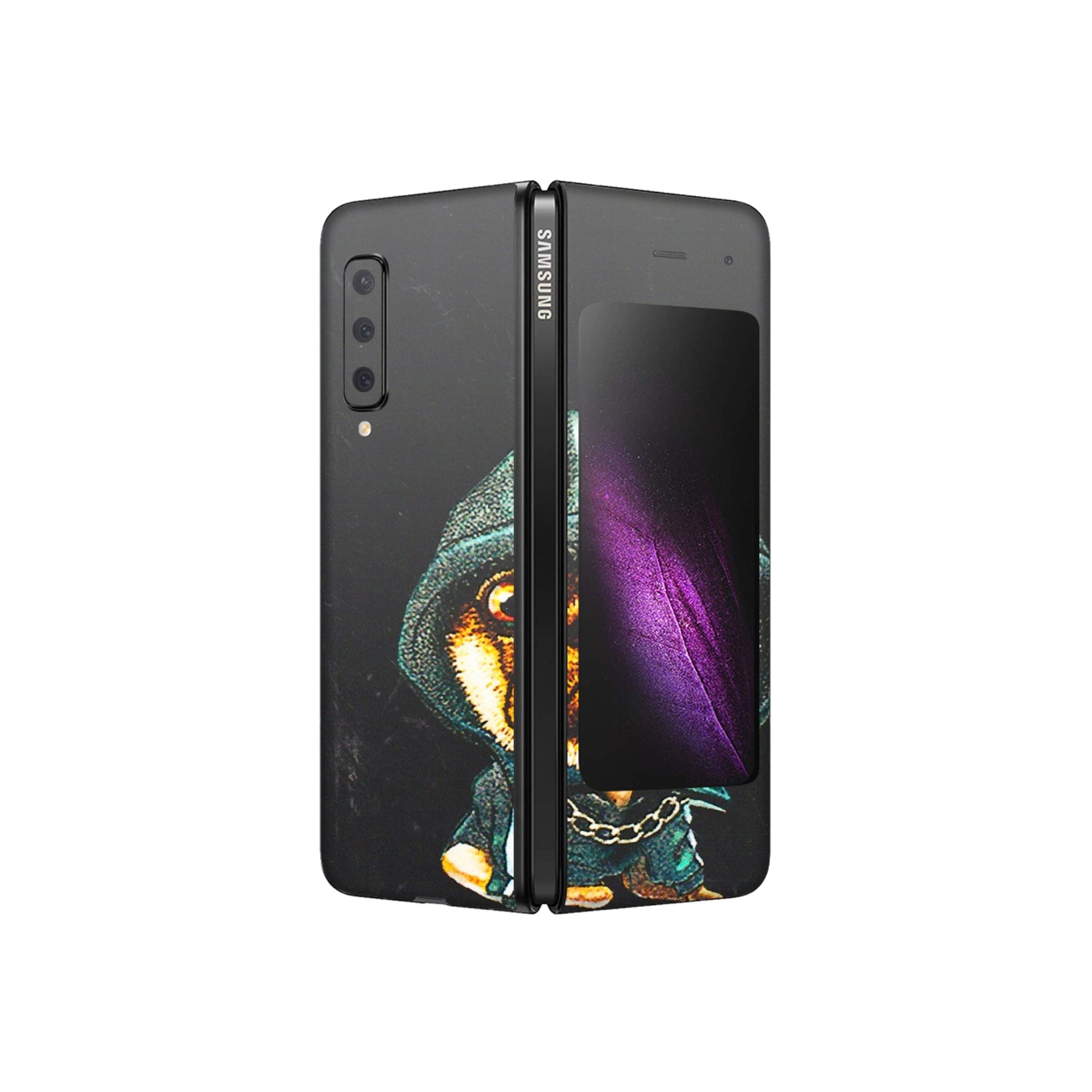 Samsung M/F/Note/Flip and C Phone Skins (All Models) - Puppy N Hoodie - 3D Embossed Finish (L-90) Samsung Galaxy Fold