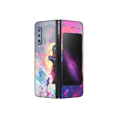 Samsung M/F/Note/Flip and C Phone Skins (All Models) - New Wild Wolf Abstract - Matte Finish (M-125) Samsung Galaxy Fold