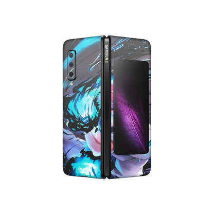 Samsung M/F/Note/Flip and C Phone Skins (All Models) - New Jujutsu Kaisen Grey Blue Anime - Matte Finish (M-127) Samsung Galaxy Fold