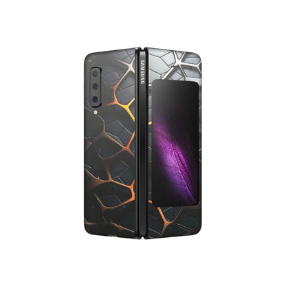 Samsung M/F/Note/Flip and C Phone Skins (All Models) - New Abstract Graphite Tiles - Matte Finish (M-130) Samsung Galaxy Fold