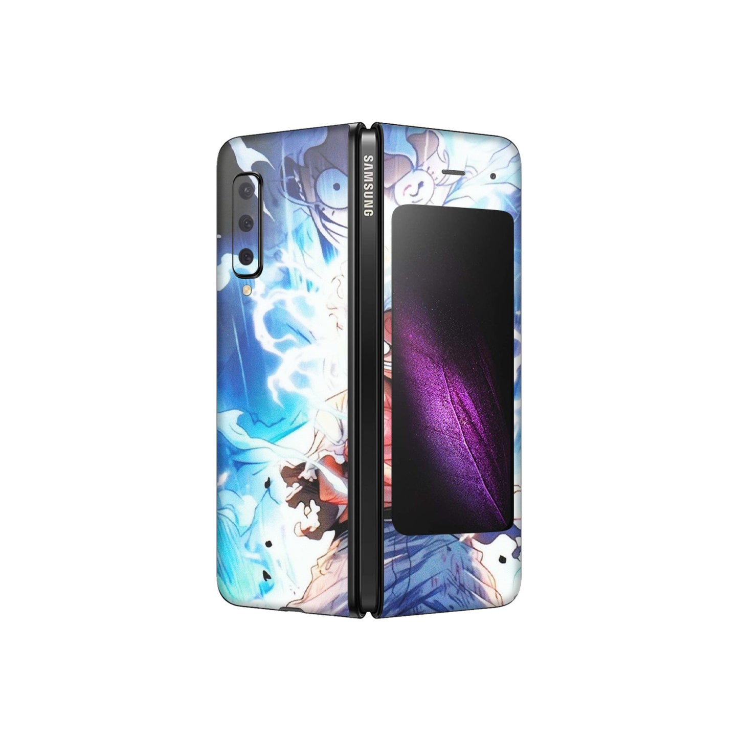 Samsung M/F/Note/Flip and C Phone Skins (All Models) - Blue Thunder Luffy Anime - Matte Finish (M-132) Samsung Galaxy Fold