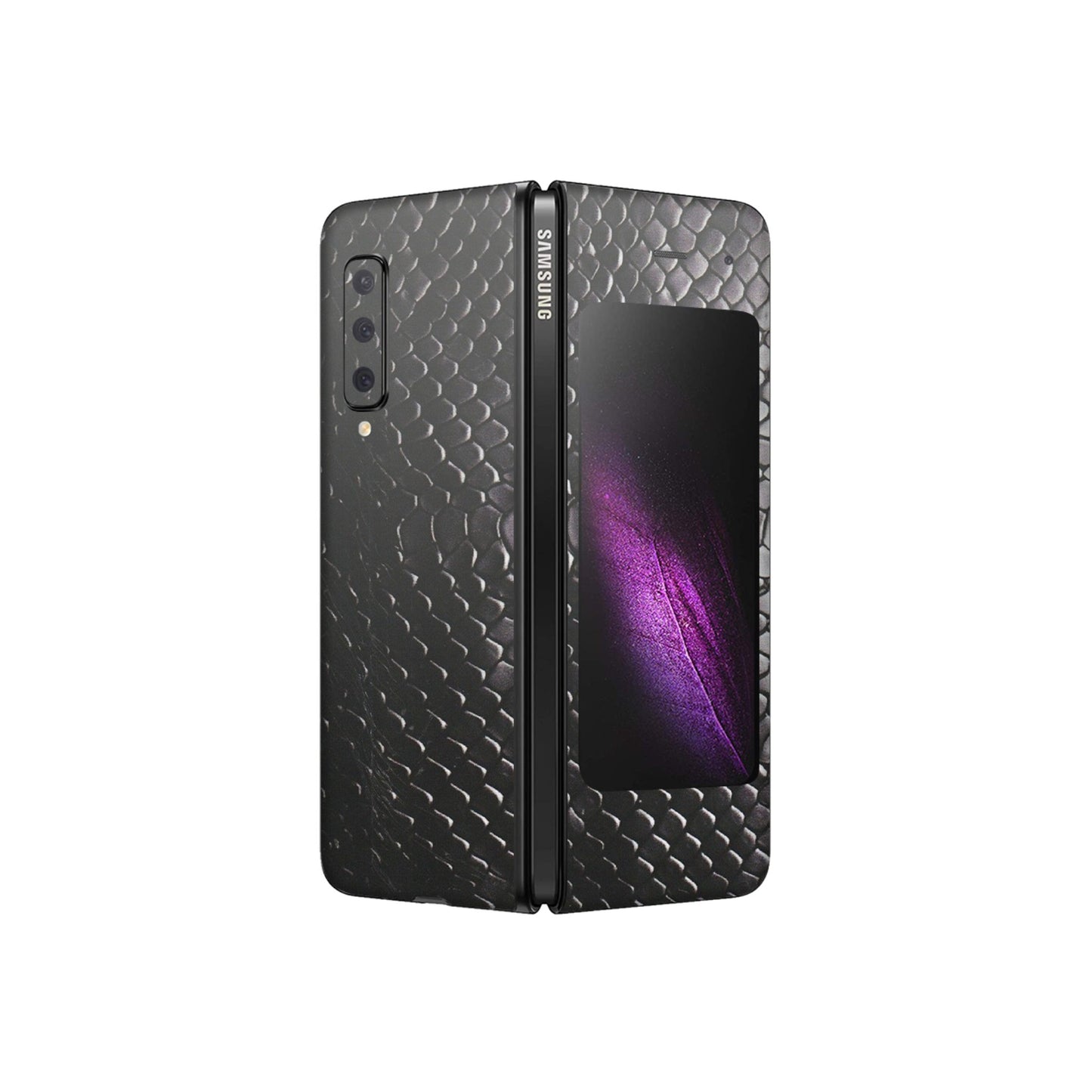 Samsung M/F/Note/Flip and C Phone Skins (All Models) - Black Snack Leather - Matte Finish (M-147) Samsung Galaxy Fold