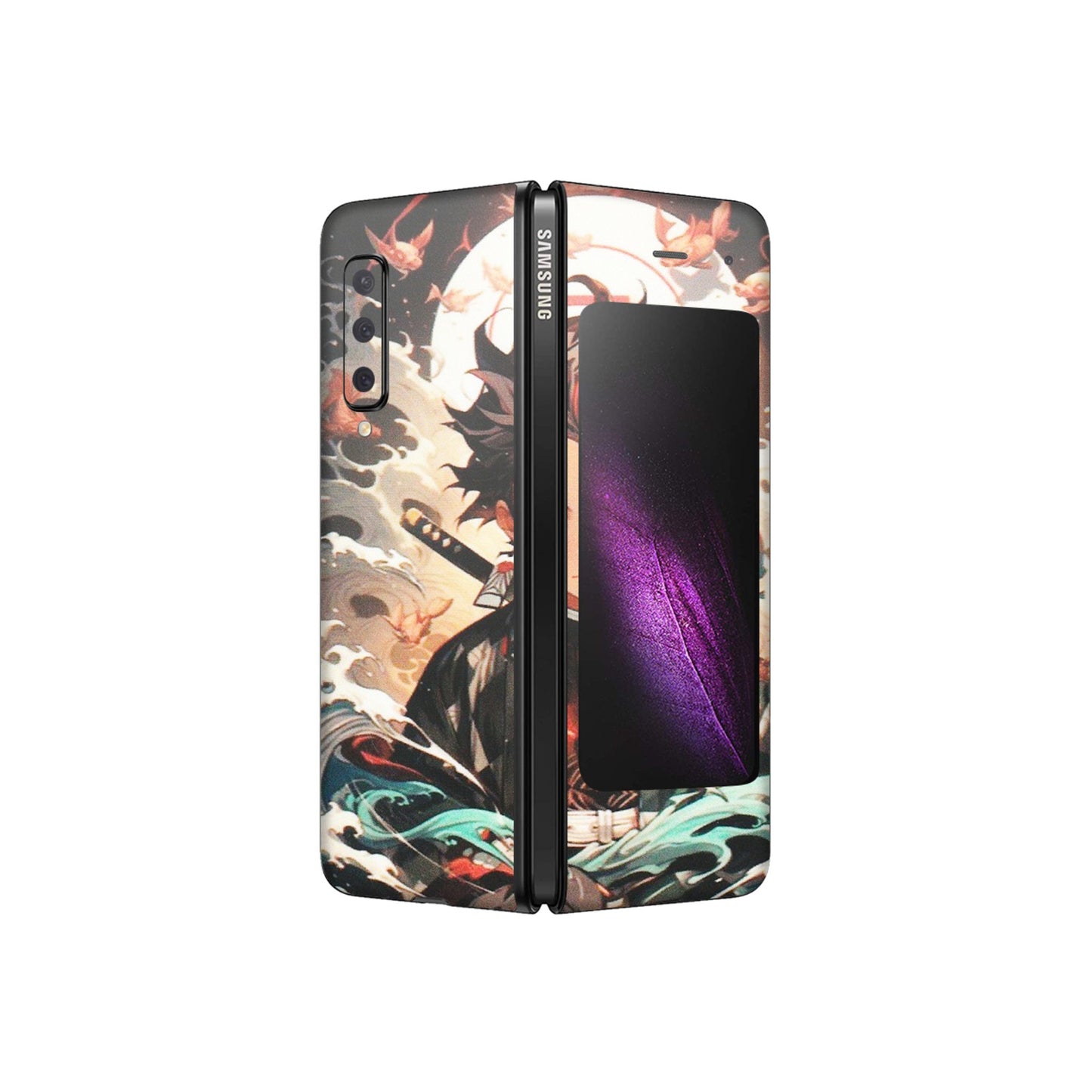 Samsung M/F/Note/Flip and C Phone Skins (All Models) - Tanjiro Demon Slayer Anime - Matte Finish (M-158) Samsung Galaxy Fold