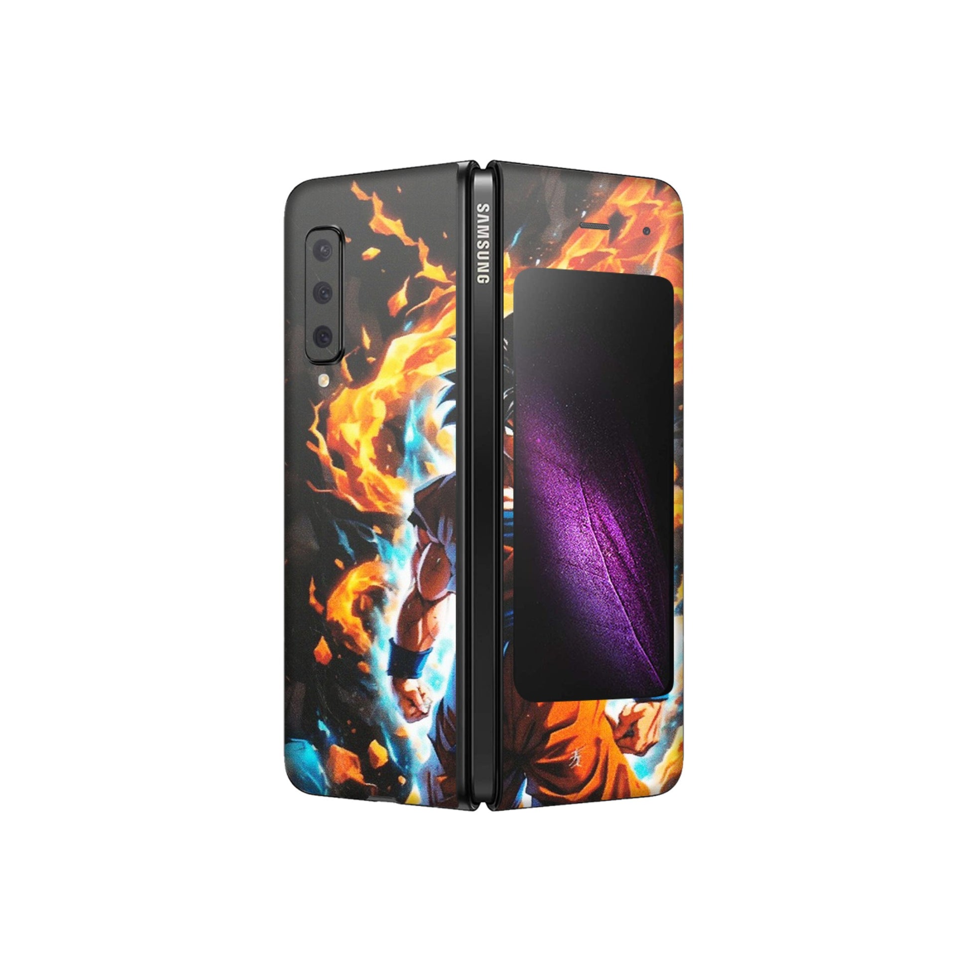 Samsung M/F/Note/Flip and C Phone Skins (All Models) - Goku Transformation Anime - Matte Finish (M-159) Samsung Galaxy Fold