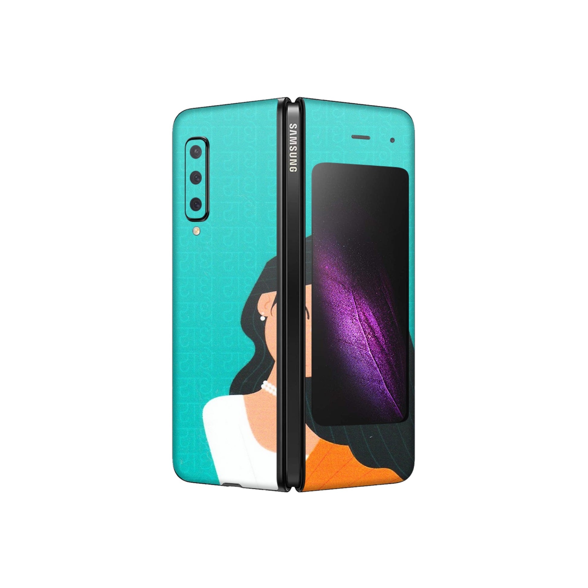 Samsung M/F/Note/Flip and C Phone Skins (All Models) - Radhe Radhe With Hindu Symbol - Matte Finish (M-164) Samsung Galaxy Fold