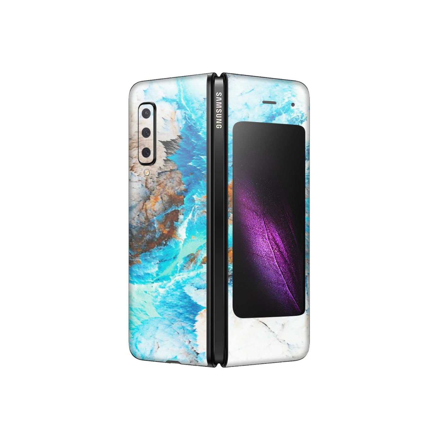 Samsung M/F/Note/Flip and C Phone Skins (All Models) - Blue Waves Abstract - Matte Finish (M-19) Samsung Galaxy Fold
