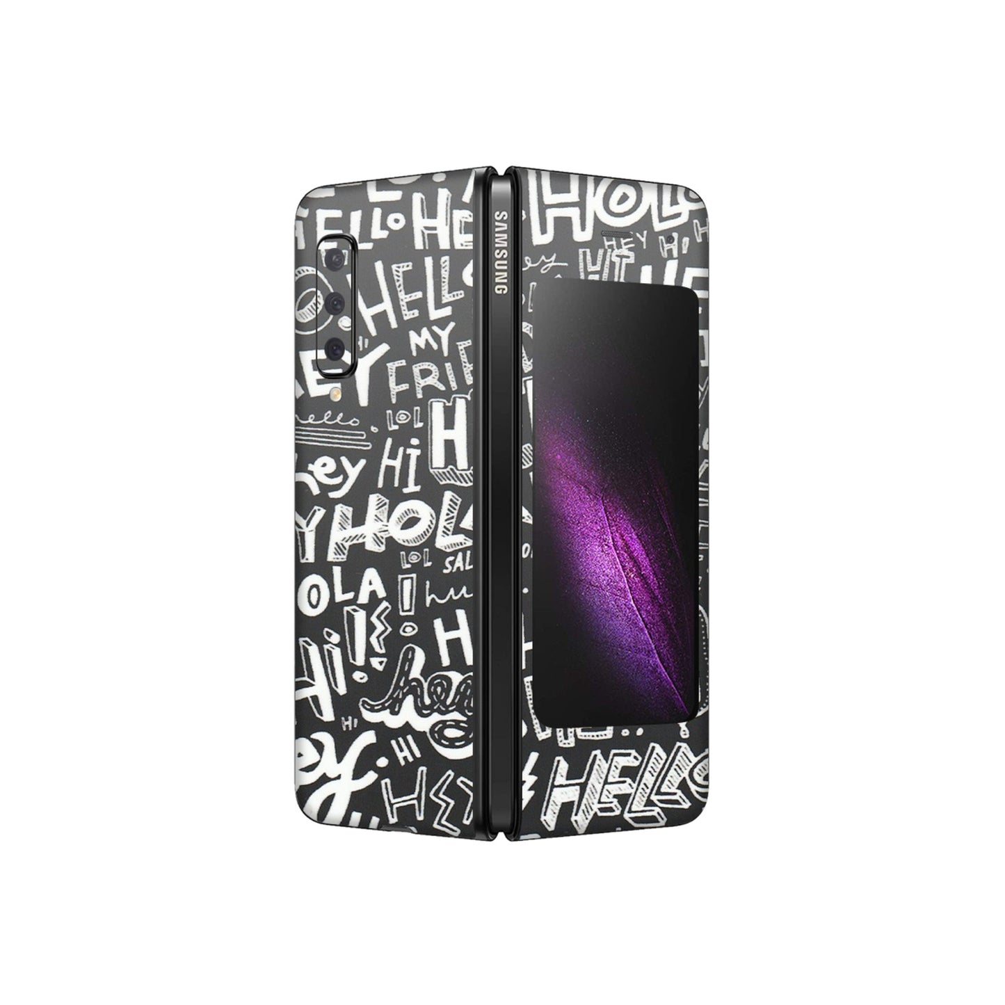 Samsung M/F/Note/Flip and C Phone Skins (All Models) - Hi Hello Doodles - Matte Finish (M-25) Samsung Galaxy Fold