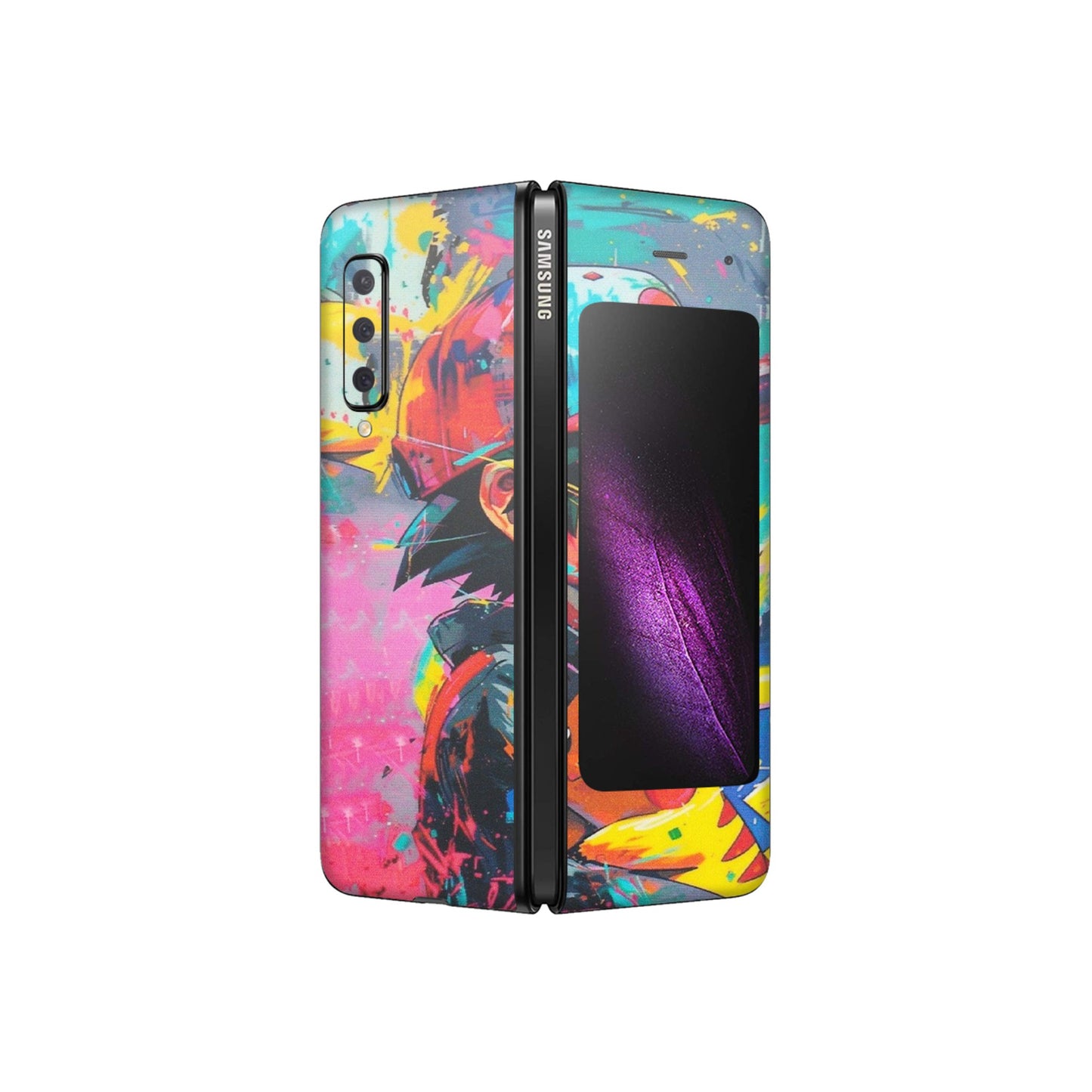 Samsung M/F/Note/Flip and C Phone Skins (All Models) - Ash & Pikachu - Matte Finish (M-26) Samsung Galaxy Fold