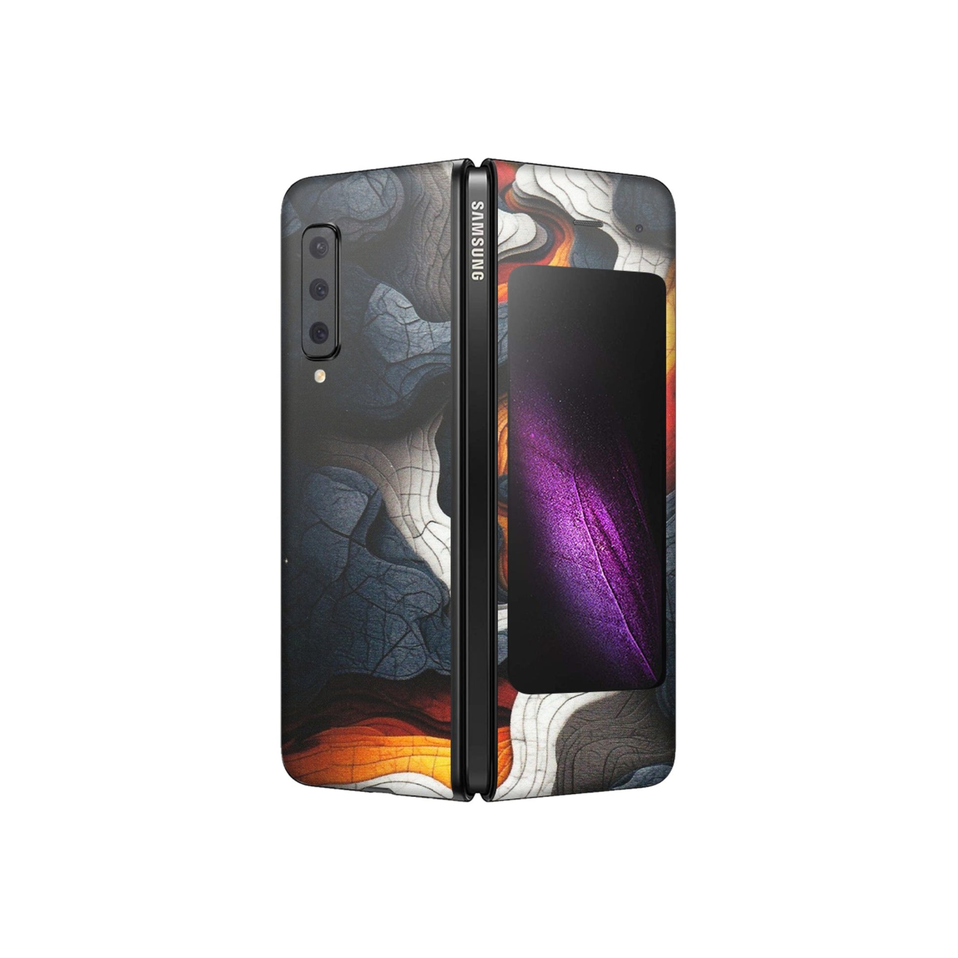 Samsung M/F/Note/Flip and C Phone Skins (All Models) - Abstract Volcanic Layers - Matte Finish (M-52) Samsung Galaxy Fold