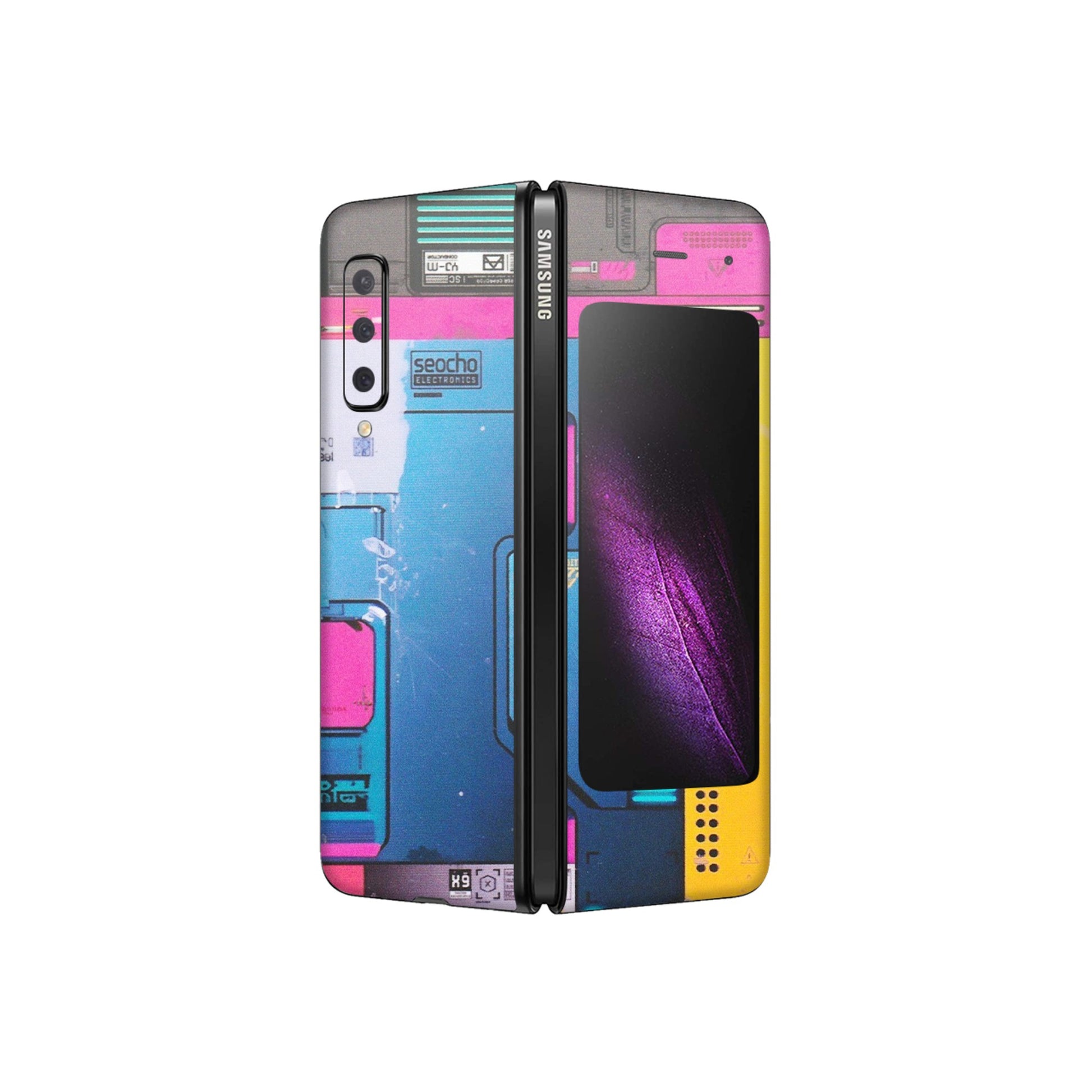 Samsung M/F/Note/Flip and C Phone Skins (All Models) - Colourfull Motherboard Internals - Matte Finish (M-55) Samsung Galaxy Fold