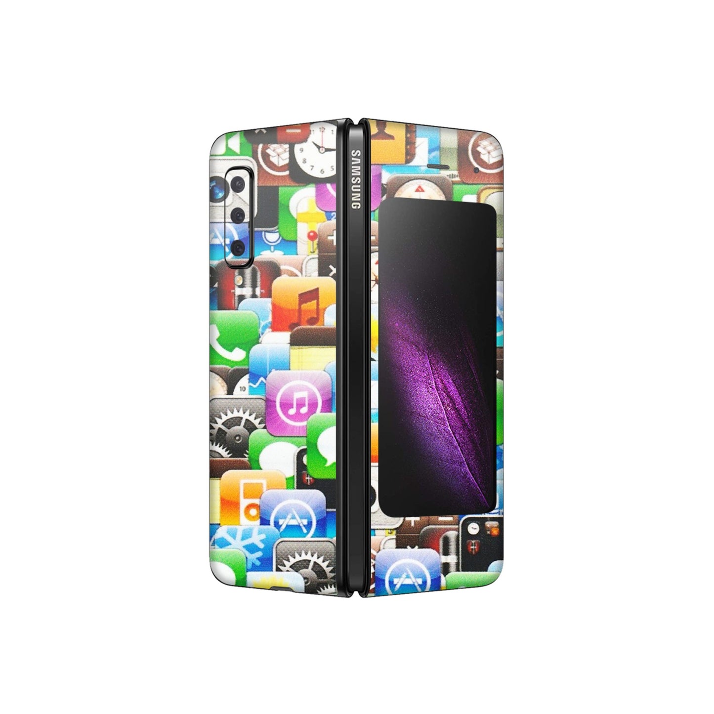 Samsung M/F/Note/Flip and C Phone Skins (All Models) - All Apple Icons - Matte Finish (M-93) Samsung Galaxy Fold