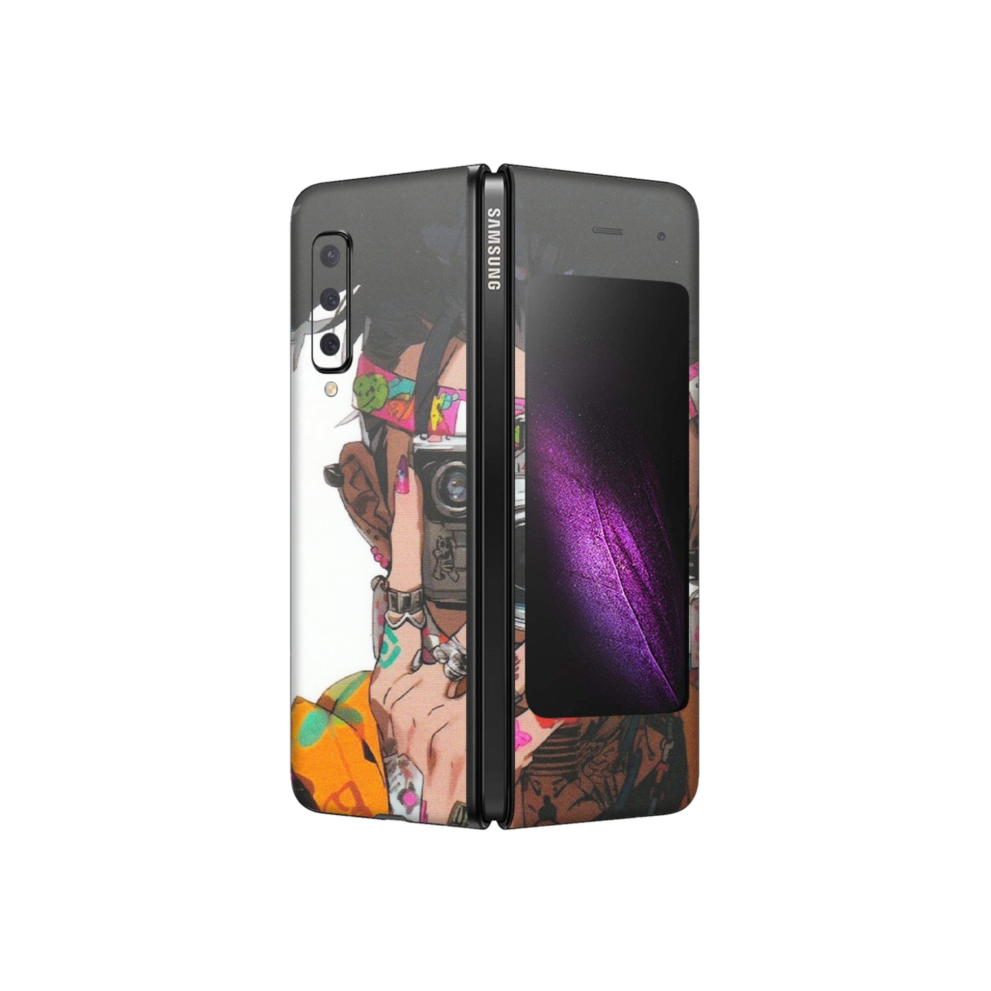 Samsung M/F/Note/Flip and C Phone Skins (All Models) - Camera Lover Girl - Matte Finish (M-09) Samsung Galaxy Fold