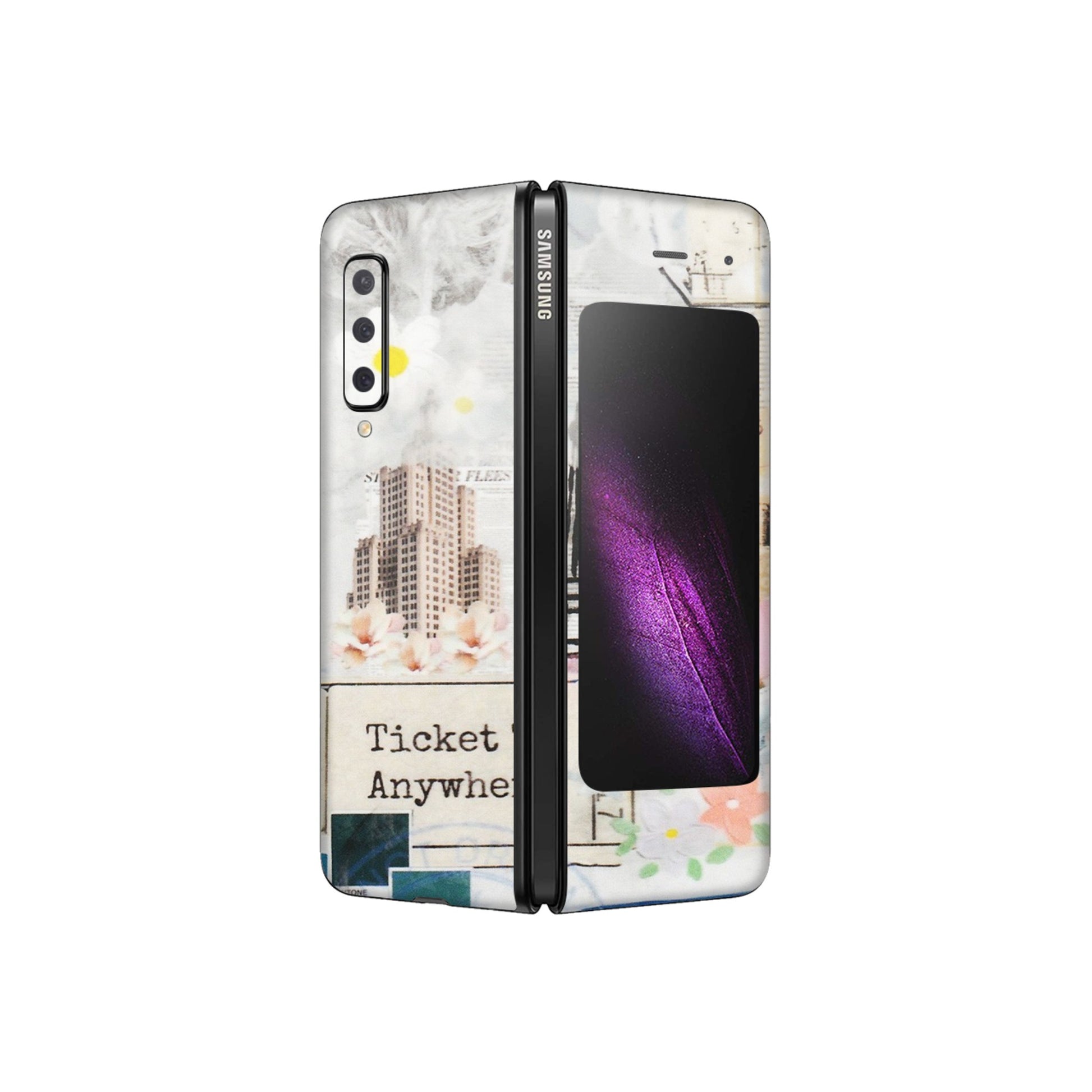 Samsung M/F/Note/Flip and C Phone Skins (All Models) - Travel Memories - Transparent Finish (T-09) Samsung Galaxy Fold