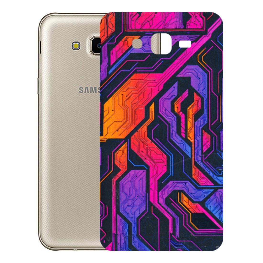 Samsung M/F/Note/Flip and C Phone Skins (All Models) - Tech Circuits Futuristic - 3D Embossed Finish (L-07) Samsung Galaxy J7 Next