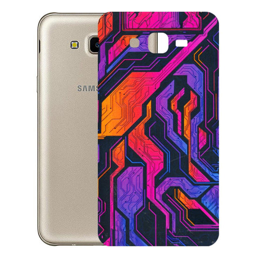 Samsung M/F/Note/Flip and C Phone Skins (All Models) - Tech Circuits Futuristic - 3D Embossed Finish (L-07) Samsung Galaxy J7 Next
