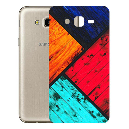 Samsung M/F/Note/Flip and C Phone Skins (All Models) - Colourful Wood Panels Abstract - 3D Embossed Finish (L-09) Samsung Galaxy J7 Next