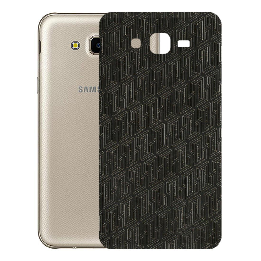 Samsung M/F/Note/Flip and C Phone Skins (All Models) - Black Abstract Pattern - 3D Embossed Finish (L-117) Samsung Galaxy J7 Next