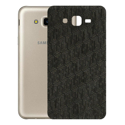 Samsung M/F/Note/Flip and C Phone Skins (All Models) - Black Abstract Pattern - 3D Embossed Finish (L-117) Samsung Galaxy J7 Next