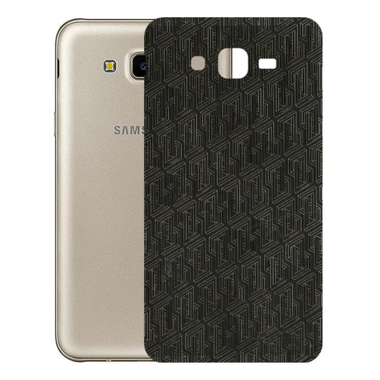 Samsung M/F/Note/Flip and C Phone Skins (All Models) - Black Abstract Pattern - 3D Embossed Finish (L-117) Samsung Galaxy J7 Next