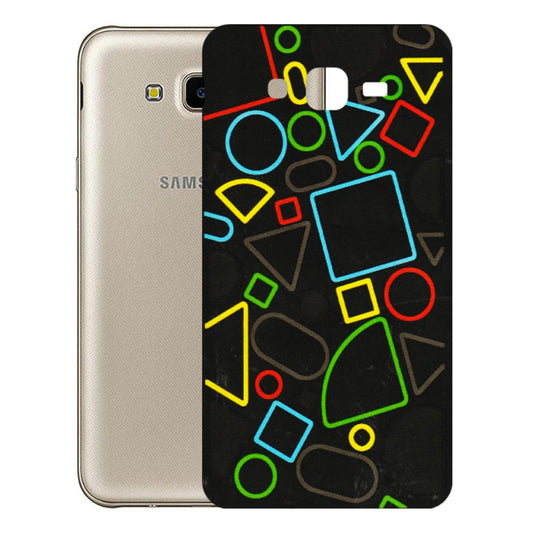 Samsung M/F/Note/Flip and C Phone Skins (All Models) - Black Shapes - 3D Embossed Finish (L-131) Samsung Galaxy J7 Next