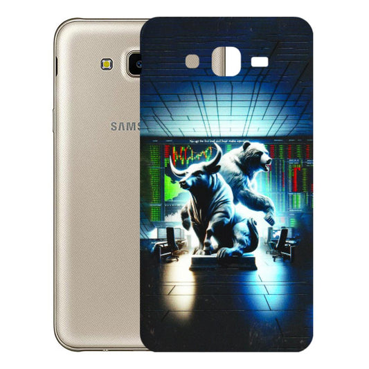 Samsung M/F/Note/Flip and C Phone Skins (All Models) - Stock Market Sensex Bear vs Bulls - 3D Embossed Finish (L-15) Samsung Galaxy J7 Next