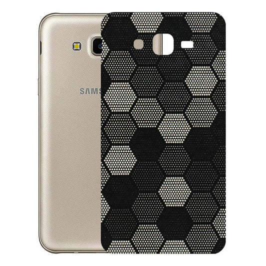 Samsung M/F/Note/Flip and C Phone Skins (All Models) - Black & White Dotted Honeycomb Texture - 3D Embossed Finish (L-202) Samsung Galaxy J7 Next